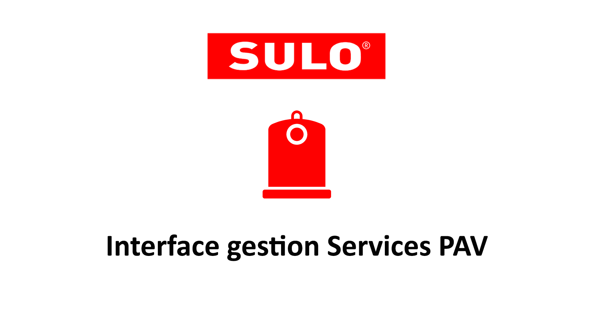 Interface gestion Services PAV - SULO